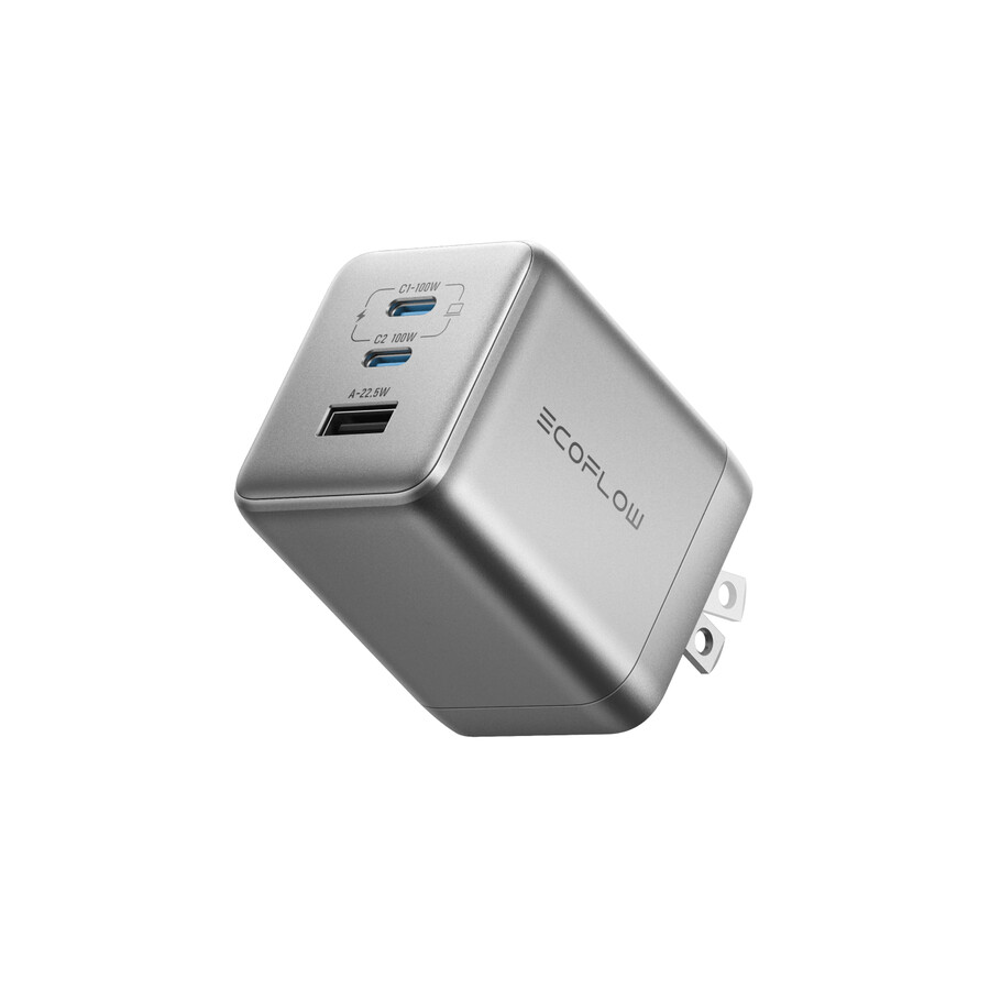 caricabatterie ecoflow rapid pro 100 w 3 porte gan