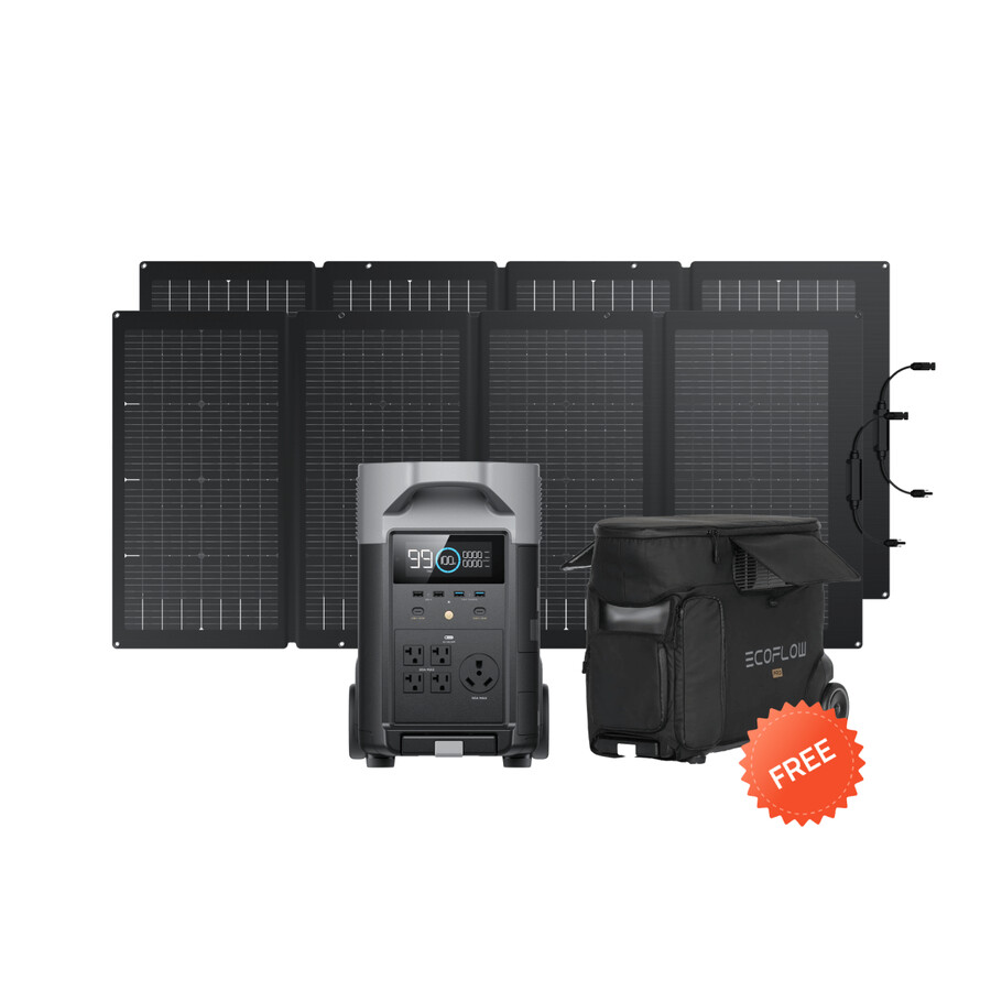 ecoflow delta pro 2 pannelli solari portatili da 220 w borsa delta pro gratuita