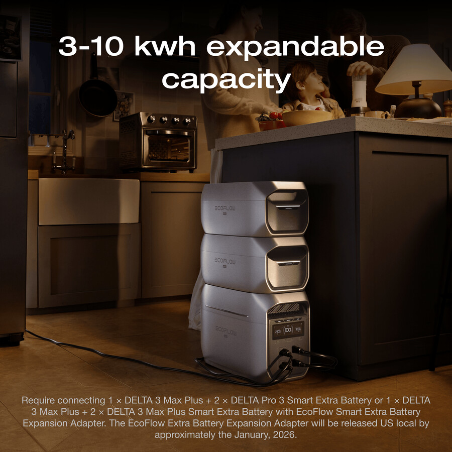 stazione di alimentazione portatile ecoflow delta 3 max series 2048 wh