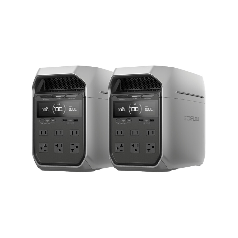 stazione di alimentazione portatile ecoflow 2 × delta 3 plus