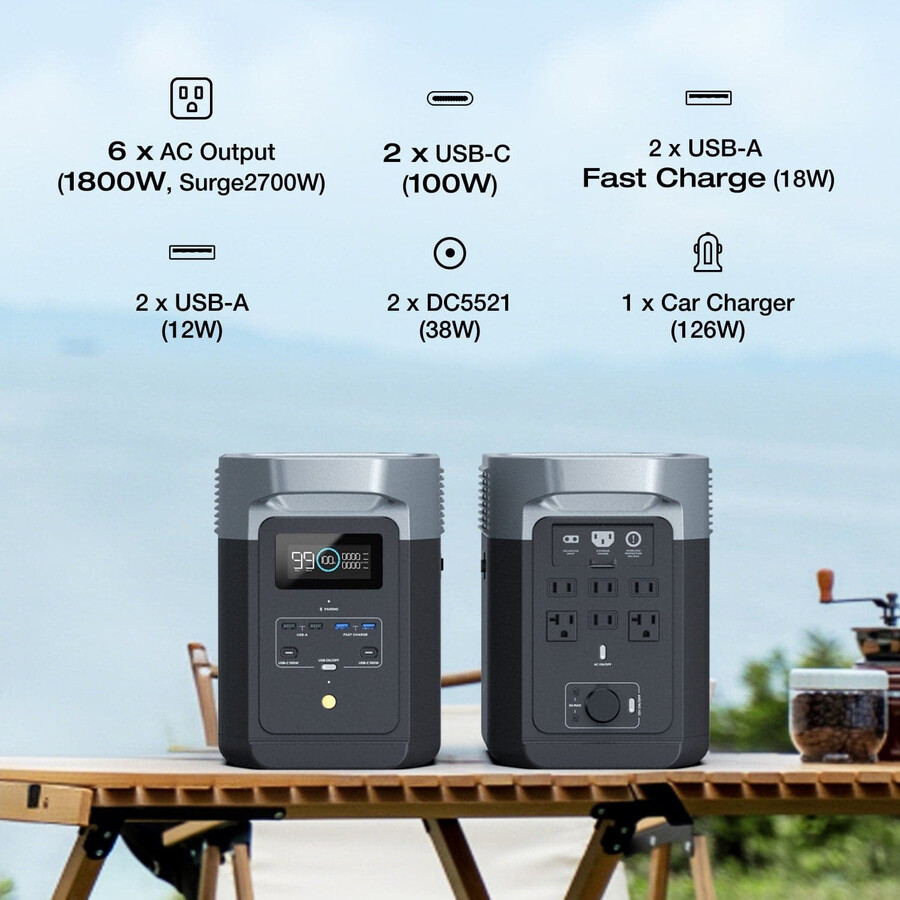 centrale elettrica portatile ecoflow delta 2