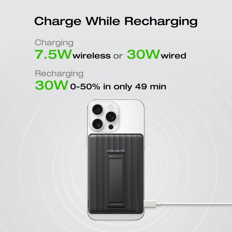ecoflow rapid mag power bank 10.000 mah 75 w ricarica magnetica