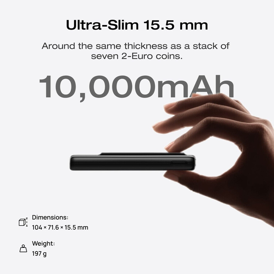 ecoflow rapid mag power bank 10.000 mah 75 w ricarica magnetica