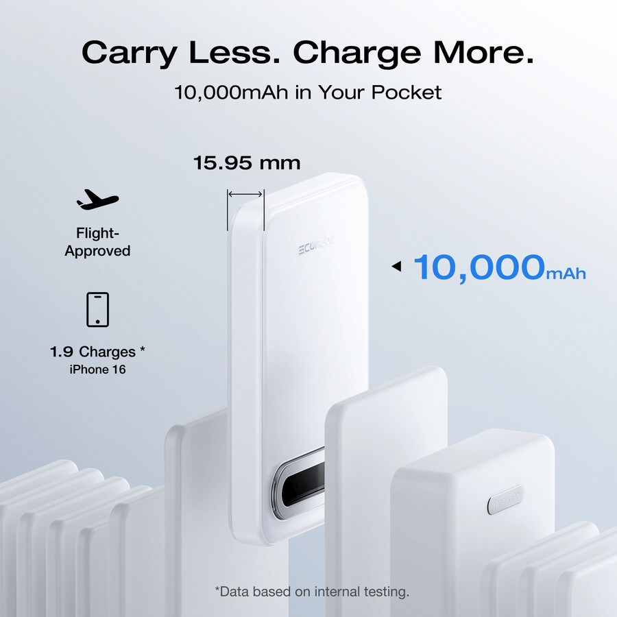 power bank magnetico ecoflow rapid mag qi2 10.000 mah 15 w