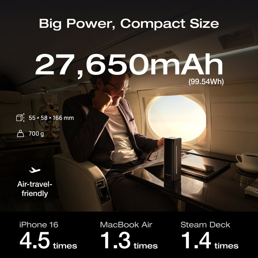 ecoflow rapid pro power bank 27.650 mah 300 w cavo integrato da 140 w