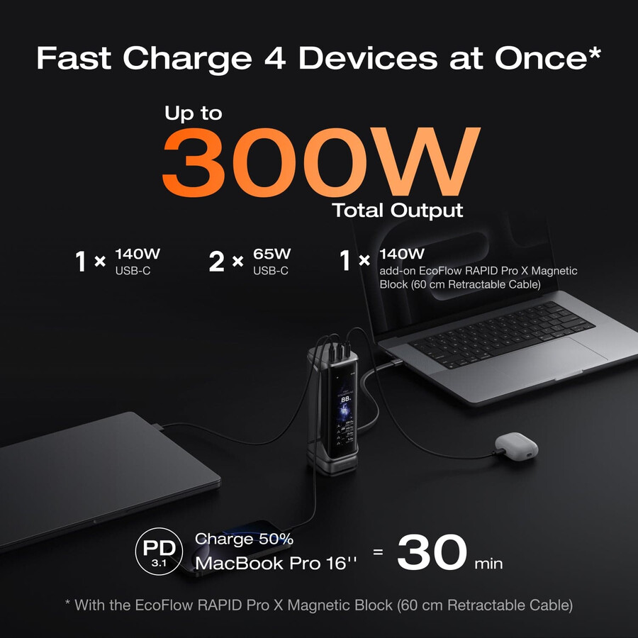 power bank ecoflow rapid pro x 27.650 mah 300 w