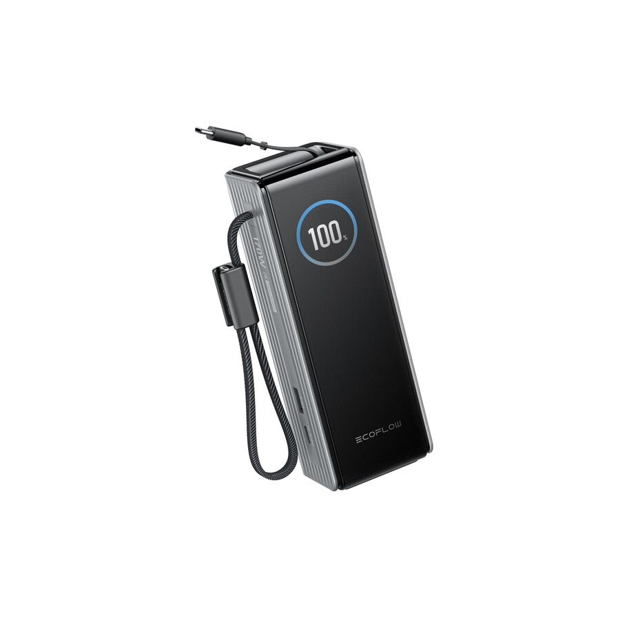 ecoflow rapid power bank 25.000 mah 170 w 100 w cavi integrati e retrattili