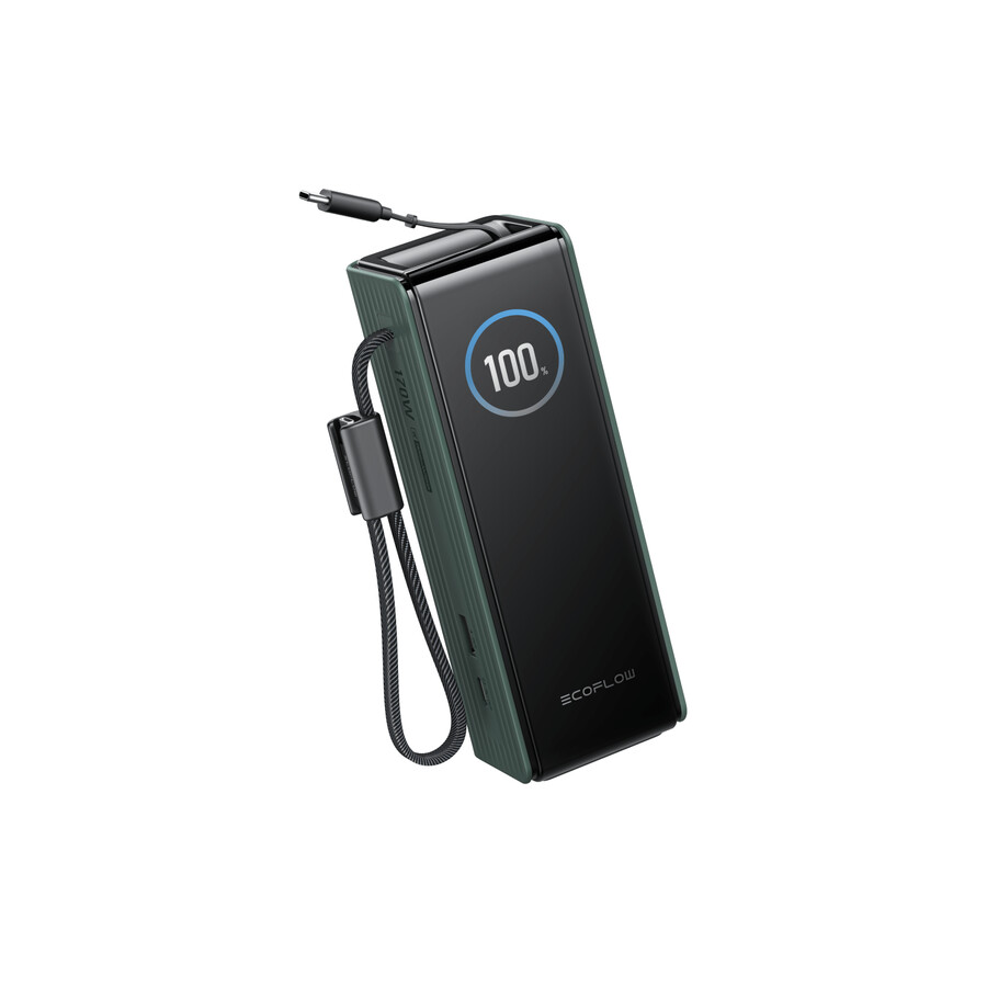 ecoflow rapid power bank 25.000 mah 170 w 100 w cavi integrati e retrattili