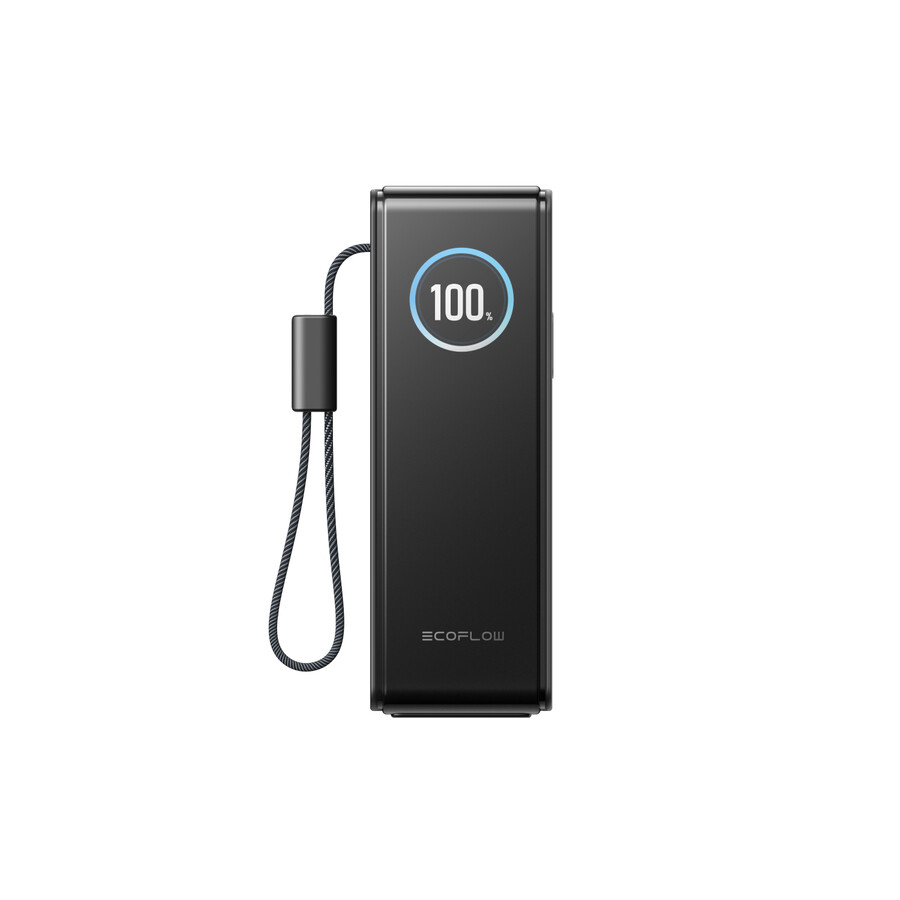 ecoflow rapid power bank 25.000 mah 170 w 100 w cavi integrati e retrattili