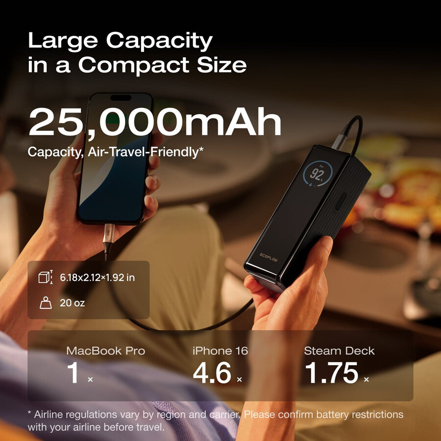 power bank ecoflow rapid 25.000 mah 170 w